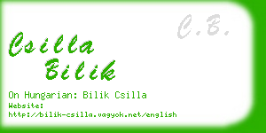 csilla bilik business card